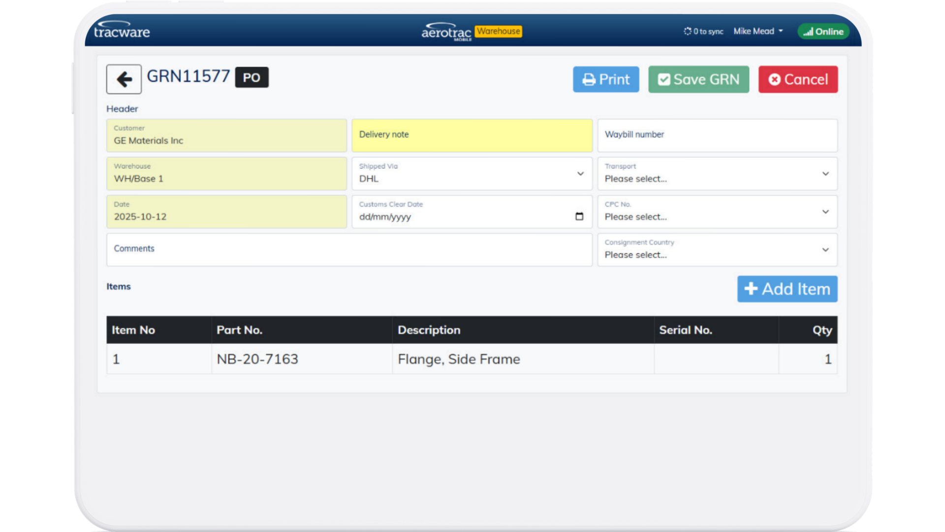 Aerotrac Mobile (ATM) - GRN
