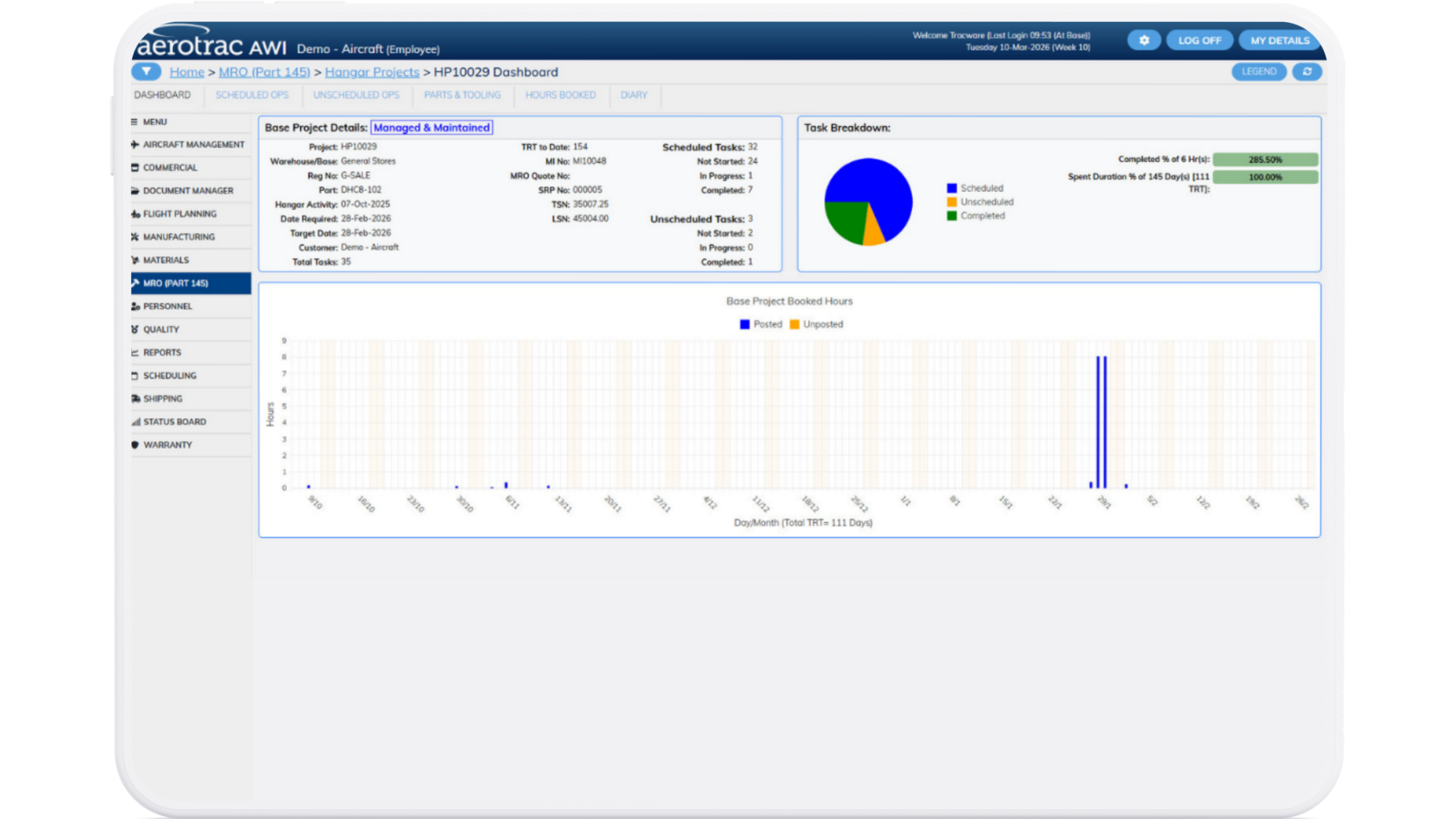 Aerotrac Web Interface (AWI) - Workshop Assignment