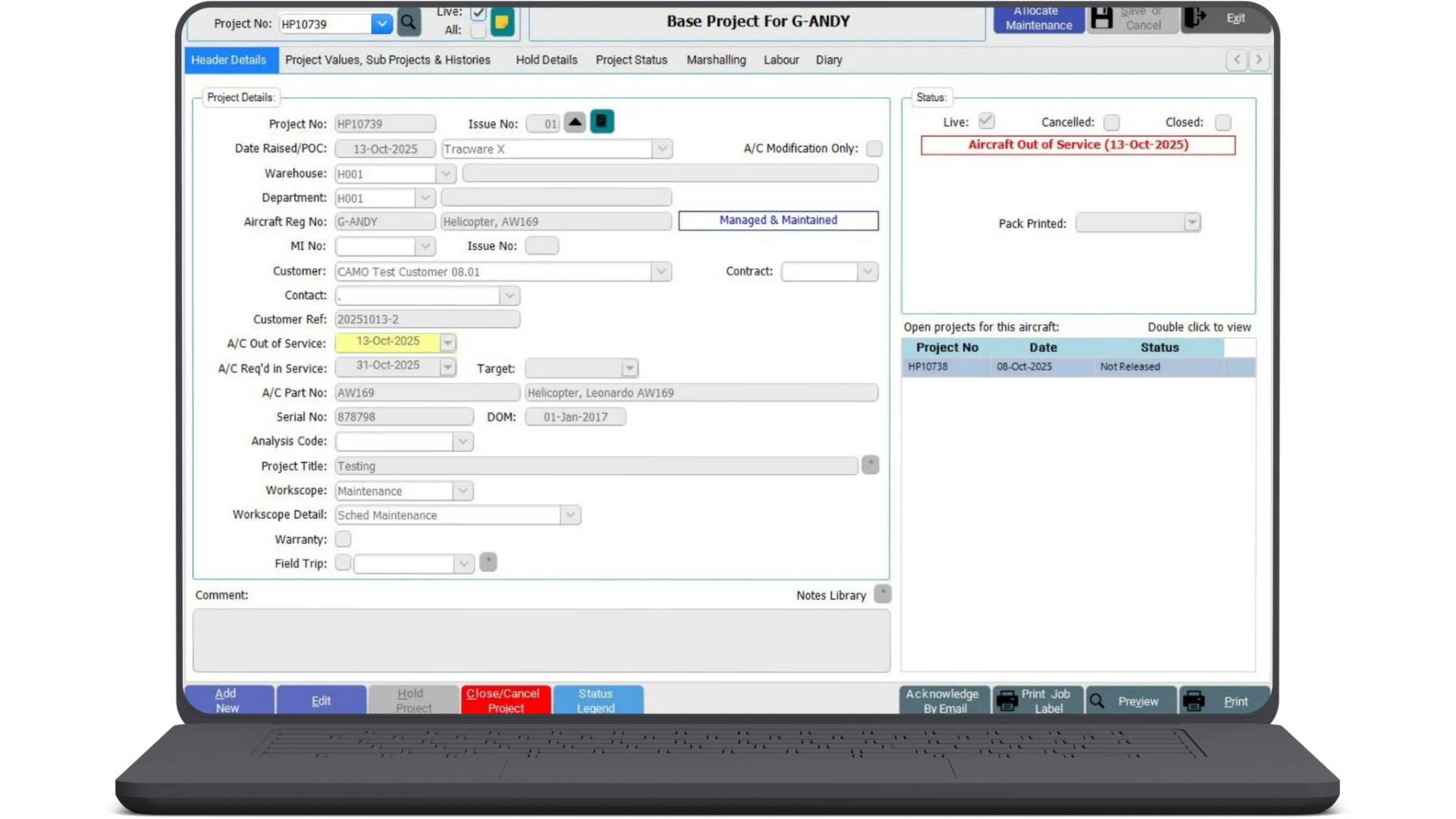 Aerotrac -X - Business Process Control System