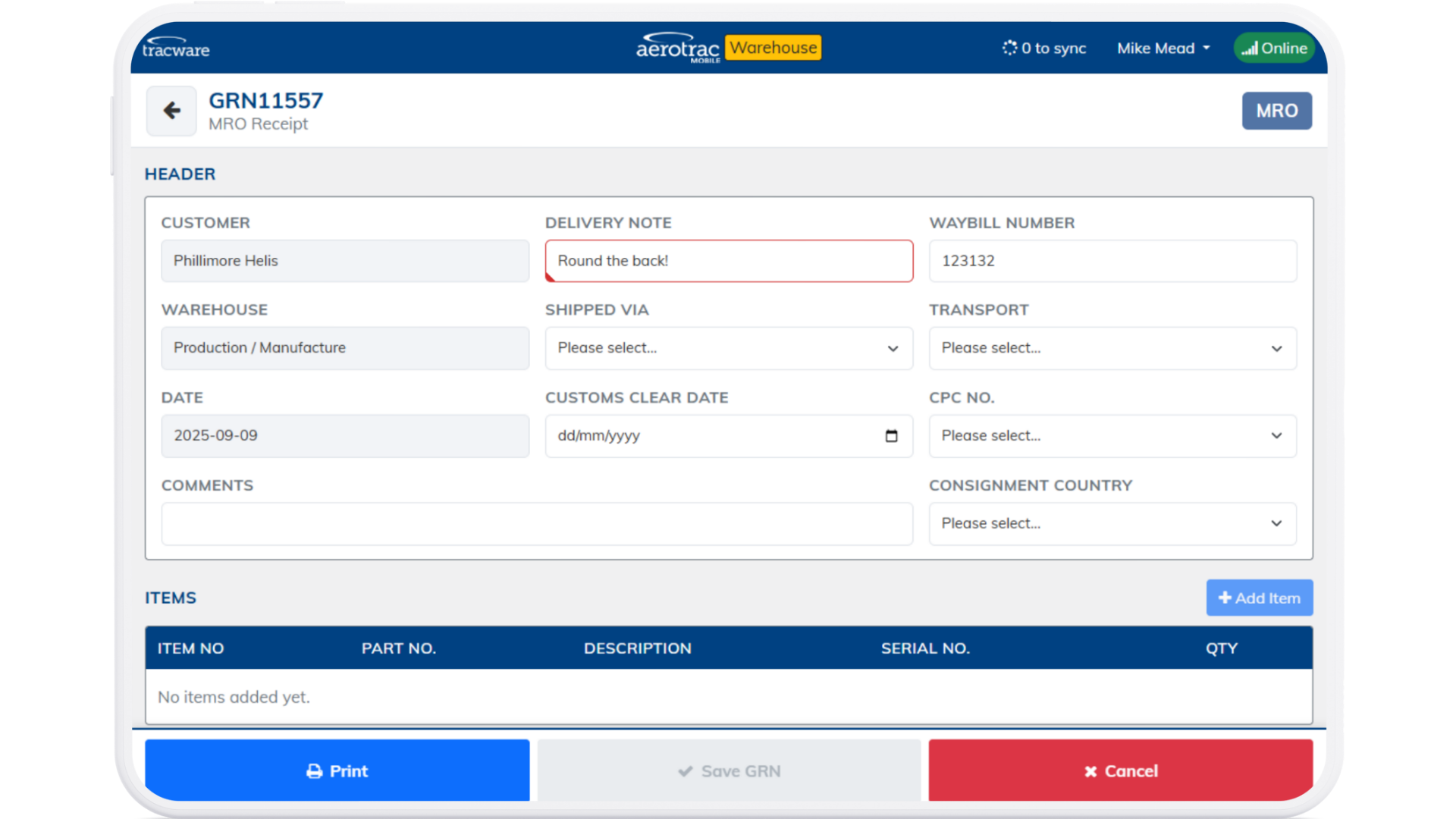 Aerotrac Mobile (ATM) - GRN